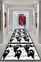 Conceptum Alfombra de pasillo White Cats 80 x 150 cm Multicolor